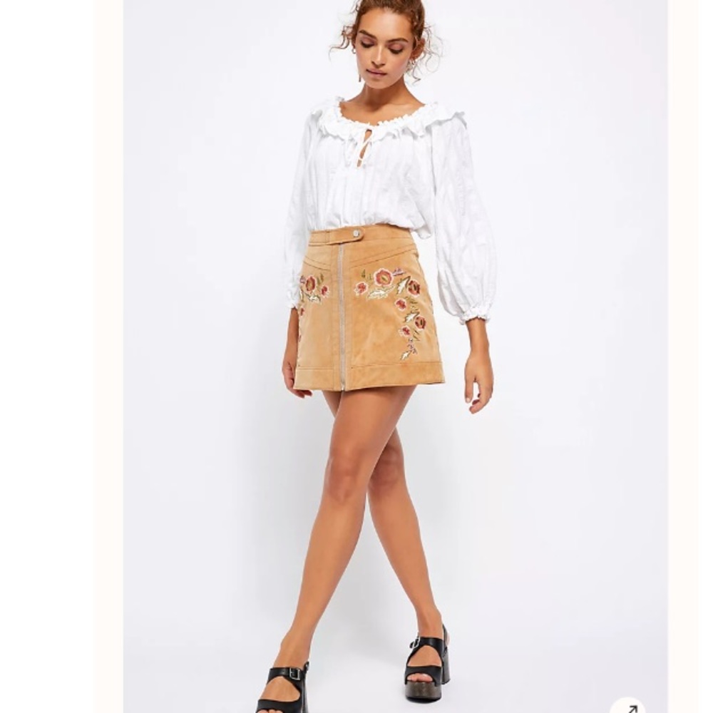 NWOT Free People Vegan Alanis Moto Mini Skirt 4
